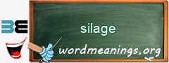 WordMeaning blackboard for silage